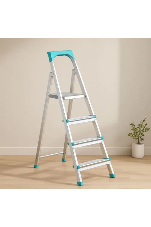 3+1 Basamaklı Metal Merdiven 82 cm 120 kg