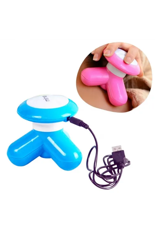 3 Başlıklı Titreşimli Usb Şarjlı Mini El Masaj Aleti