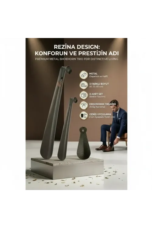 3 Boy Metal Çekecek Seti Rezina Design 719376