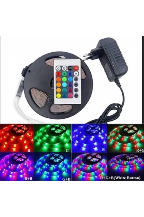 3 Çipli Rgb İç Mekan Şerit Led 5 Metre