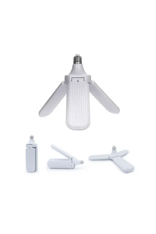 3 Kollu Pervane Modeli Beyaz Led Lamba Ampul 24w - E27
