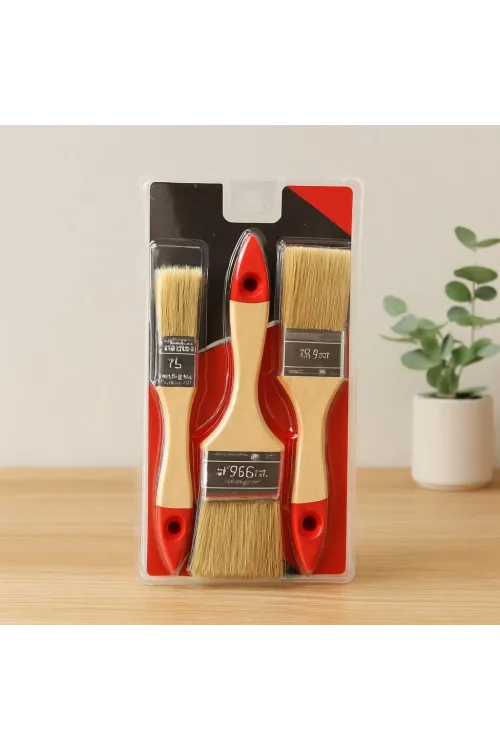 3lü Ahşap Saplı Boya Fırça Seti 25/38/51 mm