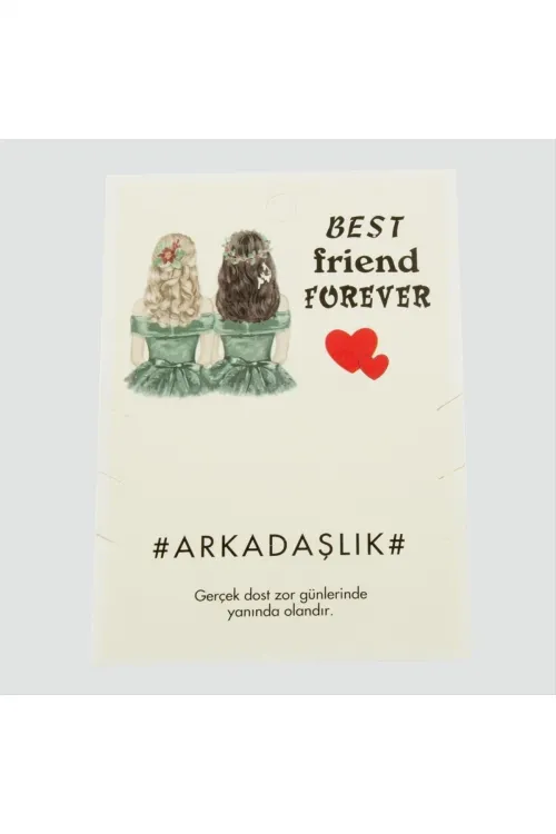3lü Arkadaşlık Bilekliği Yazılı Bileklik Kartı 200 Adet