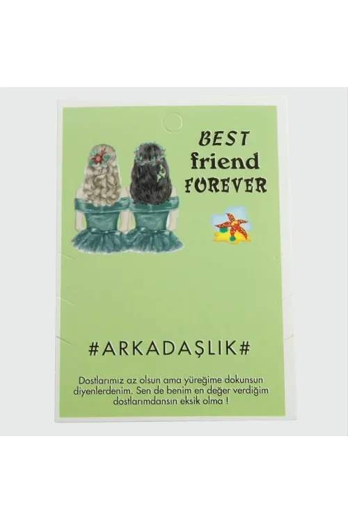 3lü Arkadaşlık Bileklik Kartı