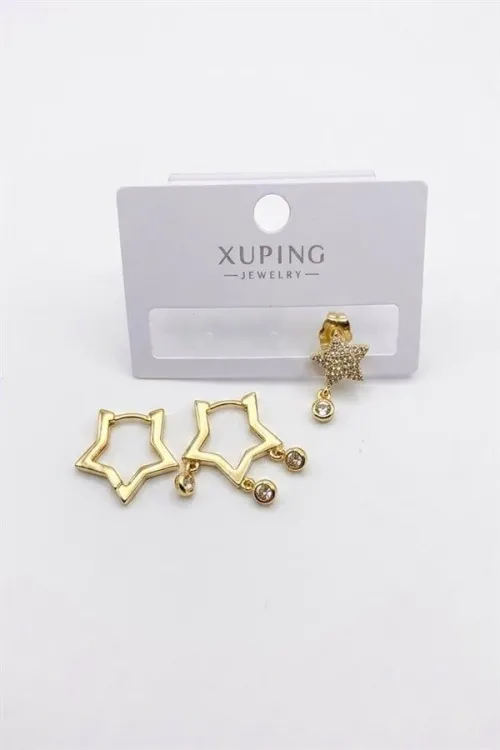 3lü Xuping Küpe - Altın