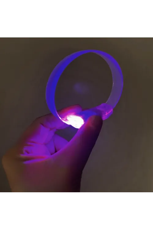 3 Modlu Pilli Led Işıklı Esnek Parti Bilekliği Mor