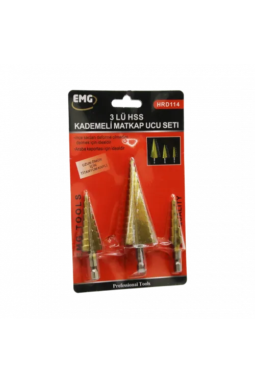 3 Parça  Hss Kademeli Matkap Ucu Set