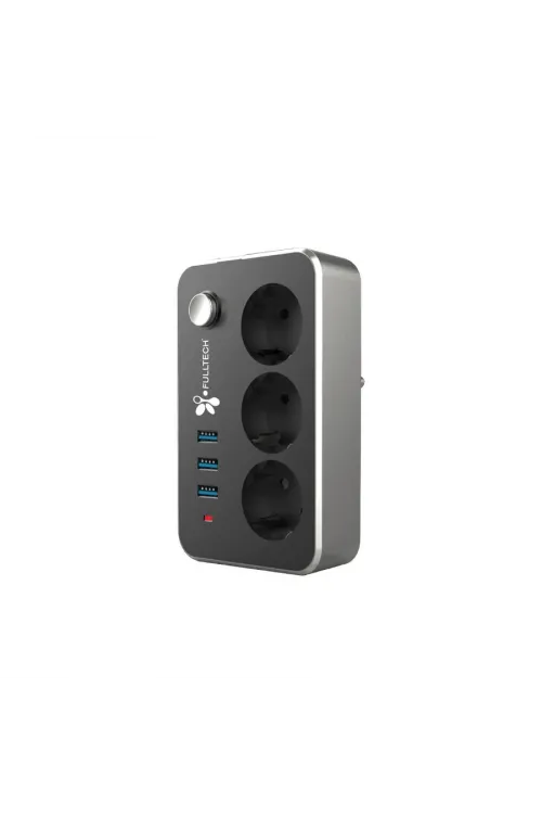 3 Priz 3XUSB 2 Mt Kablo Anahtarlı Akım Korumalı Priz TGFTR02