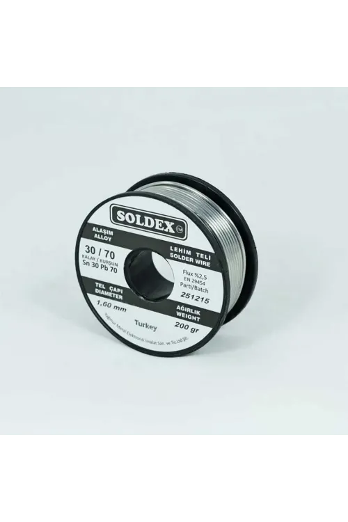 30-70 Lehim Teli 200 Gr 1,6 mm Sn:30 - Pb:70