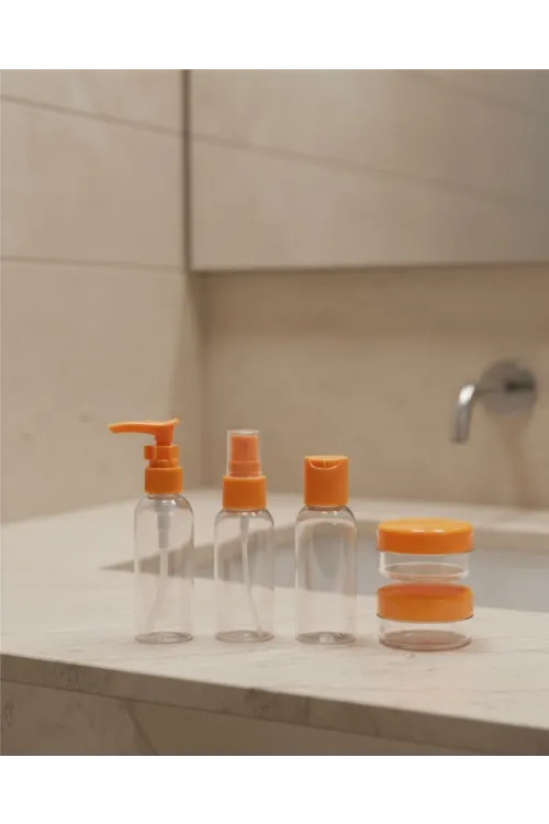 30 Ml 5’li Seyahat Şişesi Seti Çantalı Kozmetik Organizer
