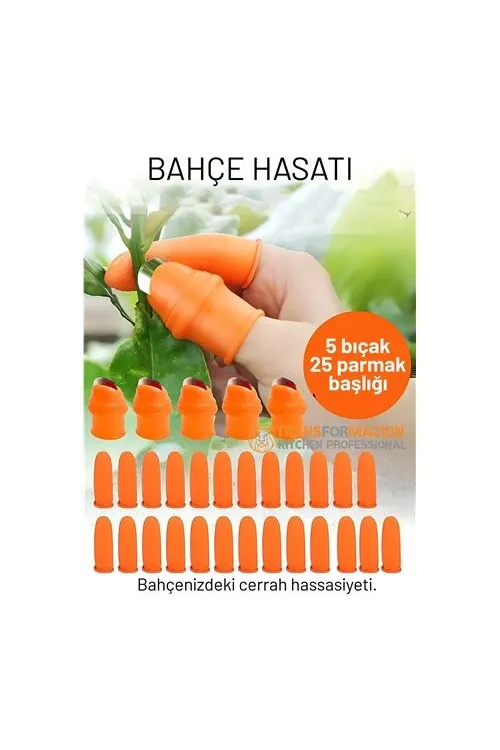 30 Parça Premium Pratik Bahçe Hasat Seti: Paslanmaz Çelik Başparmak Kesici Parmak Koruyucu