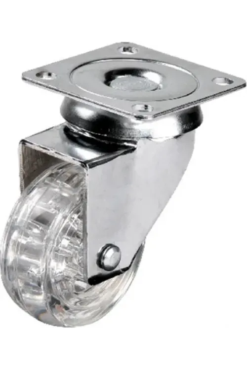 301 - 50x20 Mm Şeffaf Makaralı Tablalı Teker