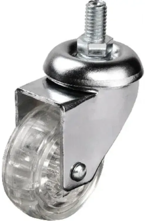 302 - 50x20 Mm Şeffaf Makaralı Vidalı Teker