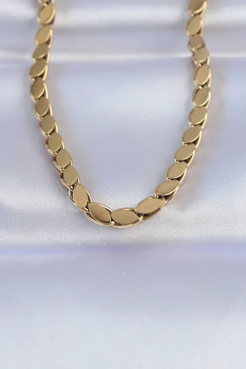 ietaks™ 316L Çelik Gold Renk Arpa Model Kolye