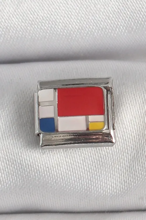 ietaks™ 316L Çelik Gümüş Renk Karışık Renk Portre Model Nomination Charm