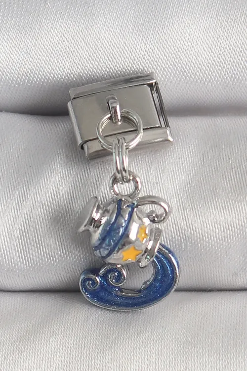 ietaks™ 316L Çelik Gümüş Renk Sallantı Kova Burç Model Nomination Charm