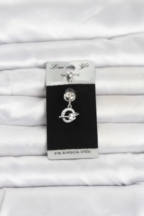 316L Cerrahi Çelik Sallantılı Yıldız Model Göbek Piercing