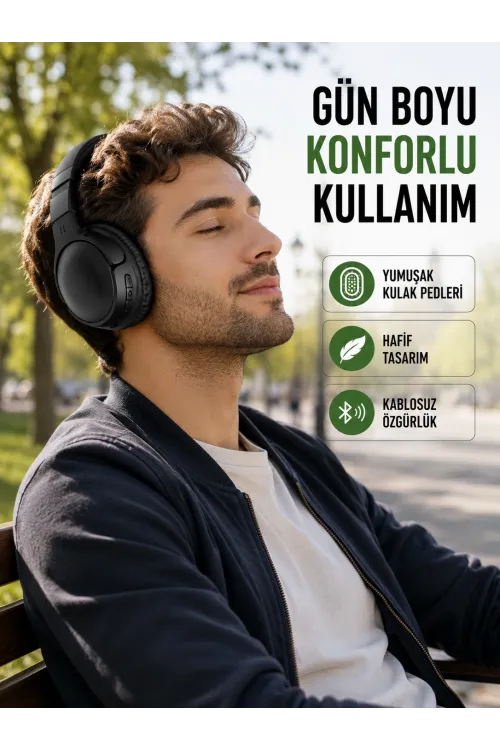 3.2 Cm Sürücülü Ergonomik Kablosuz Kulaklık