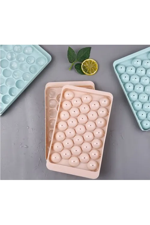 33 Hazneli Küre Buz Kalıbı Pembe