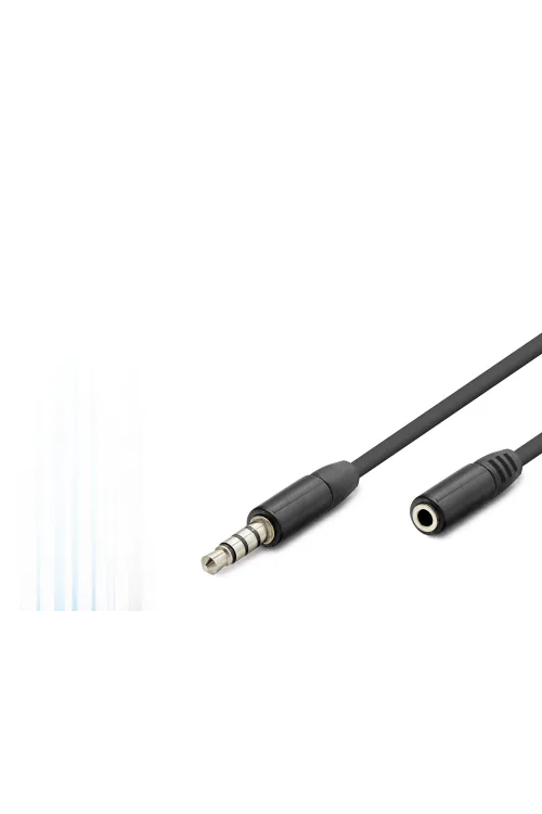 3.5 Mm Trrs Aux Uzatma Kablosu 3 M - Siyah HDX1011