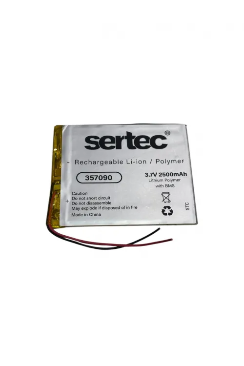 357090 3.7V 2500 MAh Li-Polymer Pil (Devreli/1.5A)