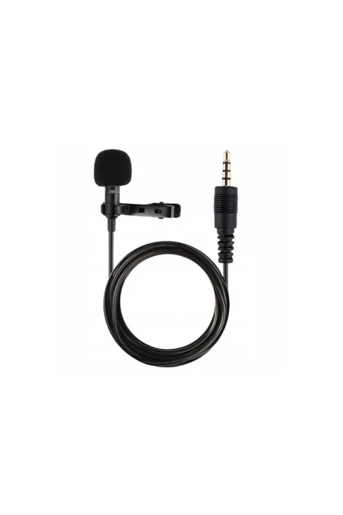 3.5mm Jak 1.5 Metre Double Mikrofon - Siyah