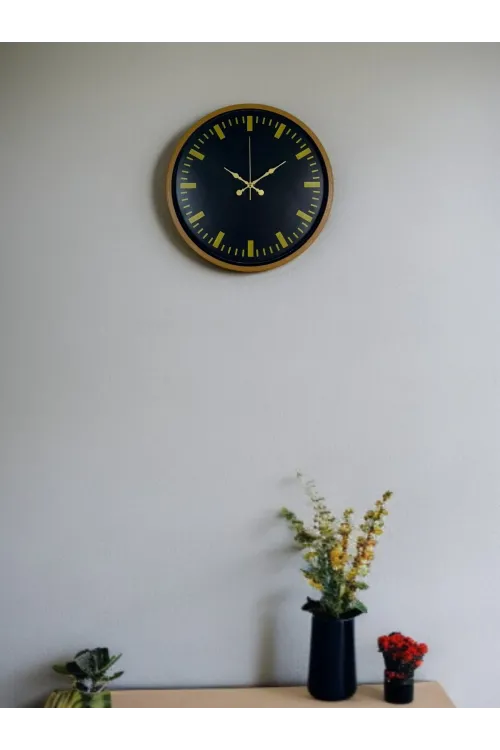 36 Cm Kahverengi Modern Duvar Saati