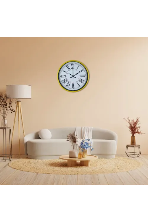 36 Cm Sarı Standart Duvar Saati
