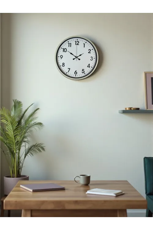 36 Cm Standart Krem Duvar Saati