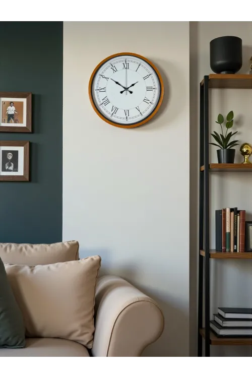 36 Cm Standart Turuncu Duvar Saati