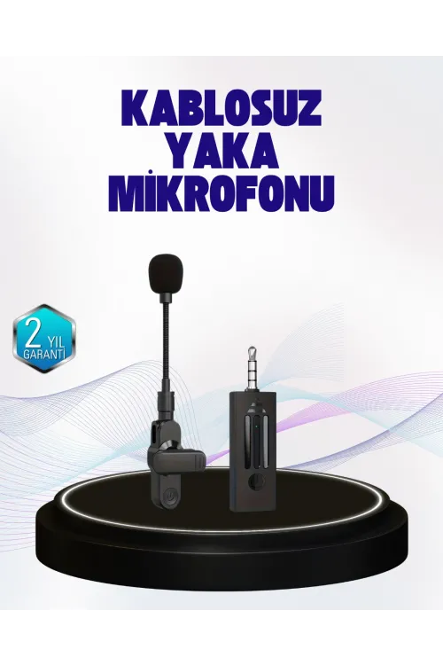 360 Derece Ses Algılamalı Type C Şarjlı Yaka Mikrofonu