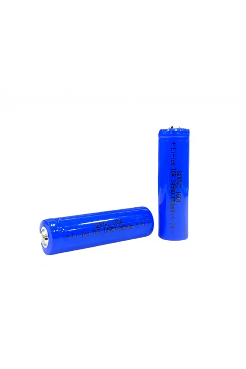 3.7V Li-ion 14500 AA - 800 Mah 1C Şarjlı Pil (Başlı)