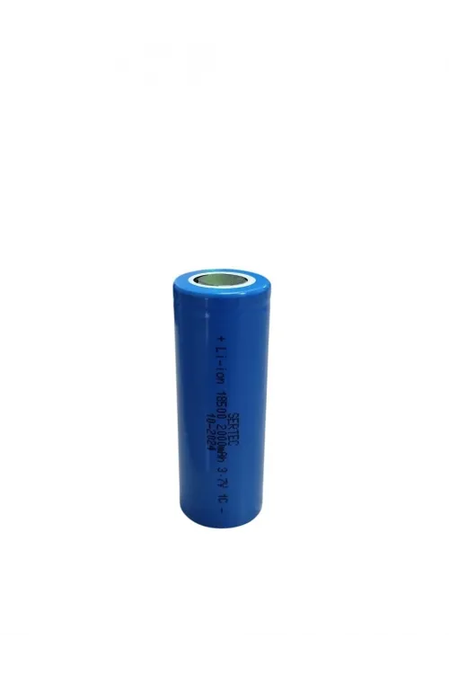 3.7V Li-ion 18500 2000 mAh 1C Şarjlı Pil