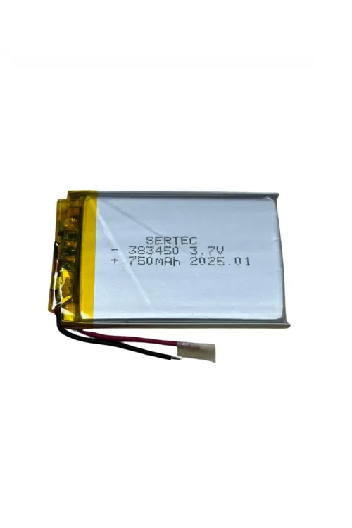 383450 3.7V 750 MAh Li-Polymer Pil (Devreli/1.5A)