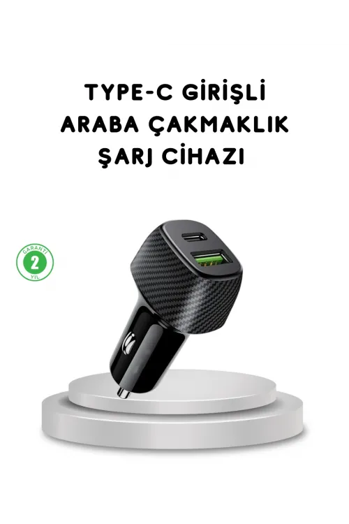 38w Araç Şarj Cihazı Type-c Pd Usb Hızlı Şarj Çift Port