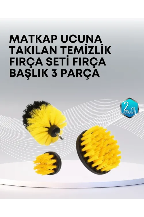 3’lü Matkap Ucu Temizlik Fırçası Seti Çok Amaçlı