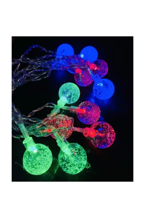 3m 20 Led Kristal Top RGB Pilli