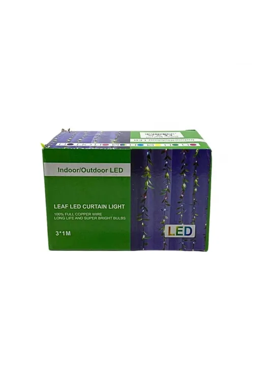 3x1 Yeşil Kutulu Sarmaşık Perde LED