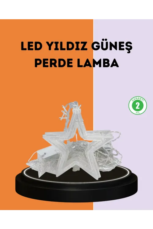 3x3 Metre Yıldız Peri Led Perde Işık Romantik Dekorasyon