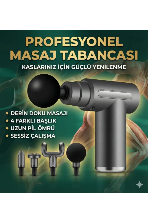 4 Başlıklı 6 Kademeli Titreşimli Şarjlı Mini Masaj Aleti