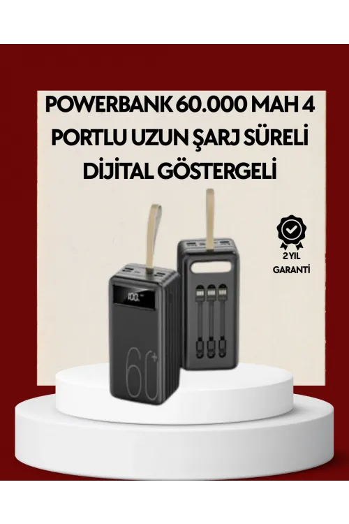 4 Çıkışlı Hızlı Şarj Destekli Powerbank