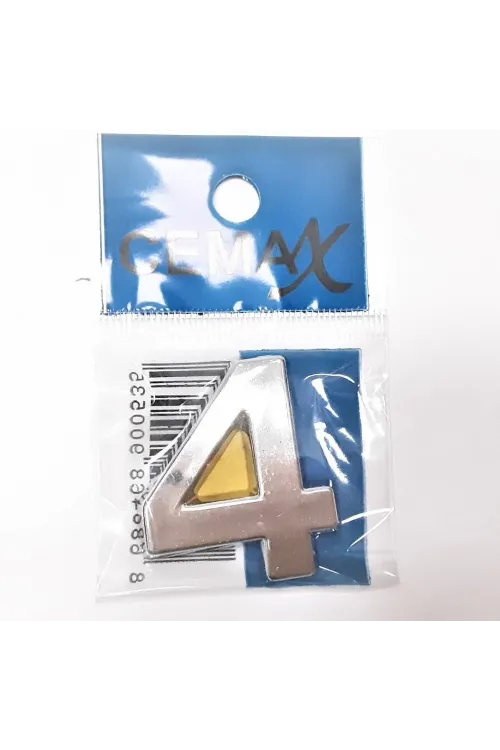 4 Cm Plastik Krom Kaplama Kapı Numarası - 4