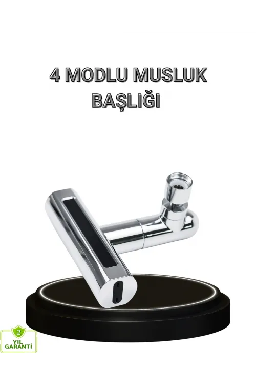 4 Fonksiyonlu Musluk Başlığı 360 Derece Dönebilen Ve Su Tasarruflu
