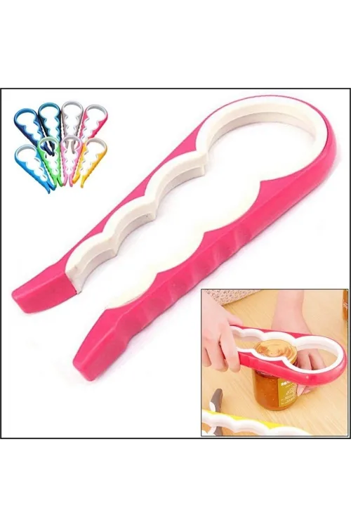 4 Fonksiyonlu Plastik -silikon Şişe Kavanoz Kapağı Açma Aparatı