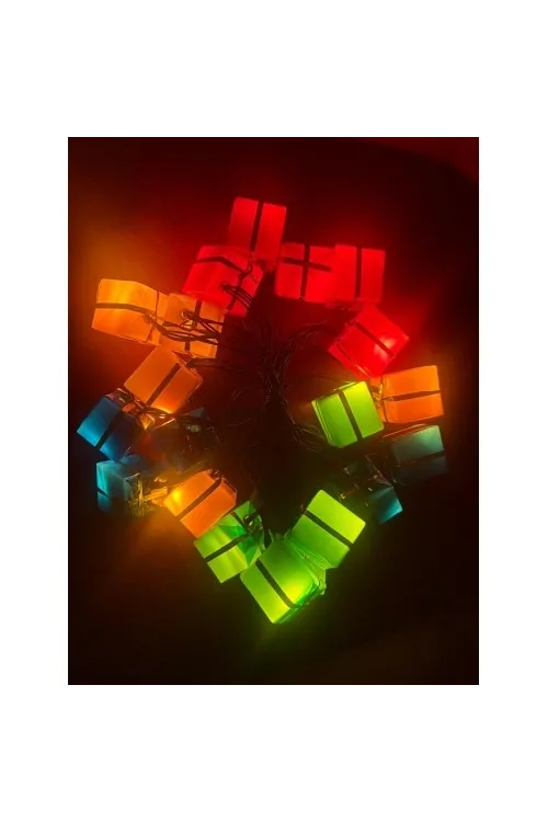 4 Metre 20 Led Pilli 2 Kademeli Hediye Kutusu Led Işık