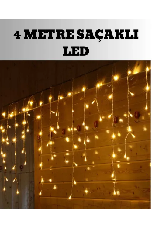 4 Metre Şelale Led Işık Perdesi Dekoratif