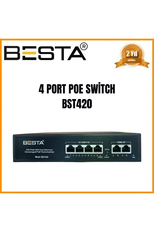 4 PORT POE SWİTCH BST420