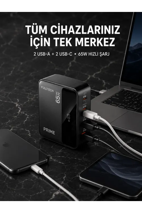 4 Portlu Gan Masaüstü Hızlı Şarj İstasyonu