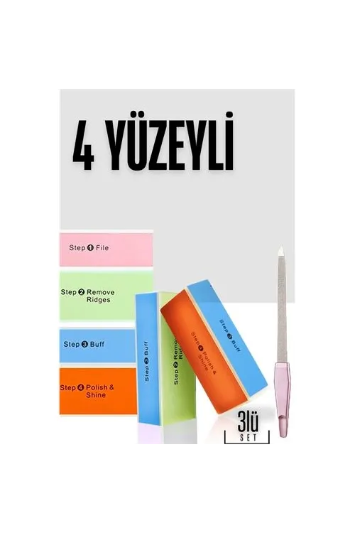 4 Yüzeyli Törpü ve Parlatma Blok Sünger 3 lü Set 718814