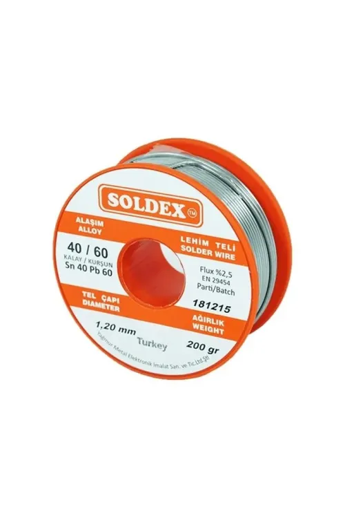 40-60 Lehim Teli 200 Gr 1.2 Mm - Sn:40 / Pb:60